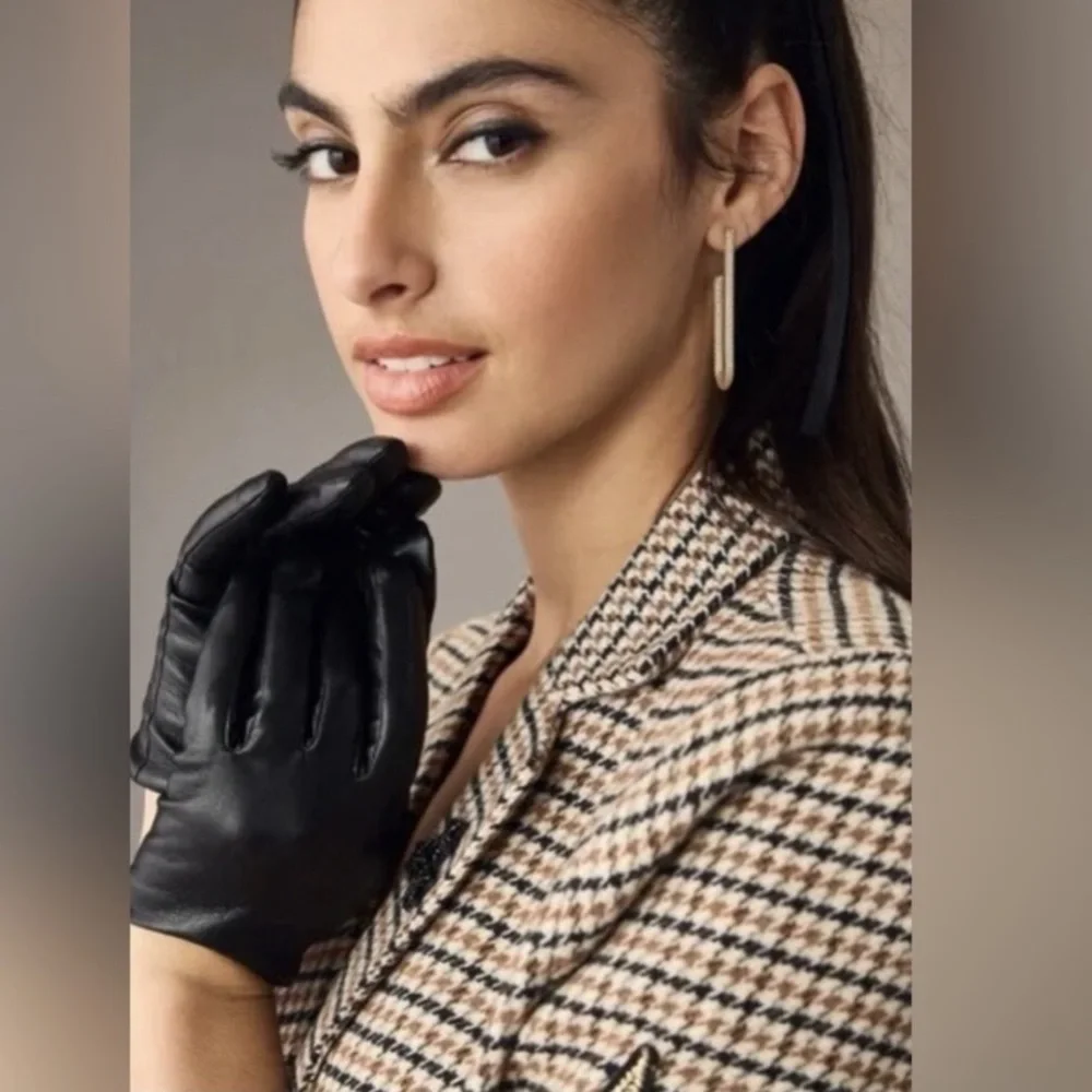 NWT J.Crew Touch Screen Compatible Leather Gloves